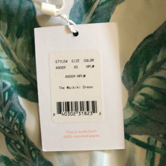 Andie NWT Waikiki Coverup Ruched Gathering Halter Bandeau Dress Tropical Prt XS - Picture 13 of 14